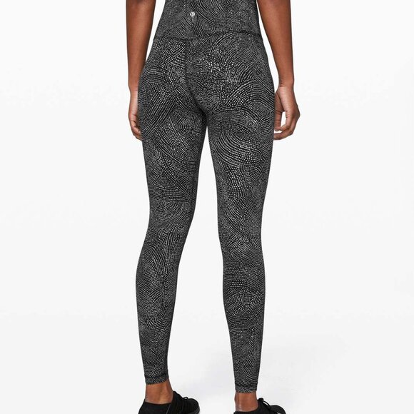 Lululemon Align Pant 28" Free Spirit Ice Grey Black Size 6 - Picture 6 of 11
